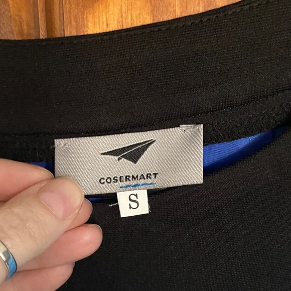 Star Trek Blue Starfleet Tunic Dress with Black Collar NWOT - Picture 3 of 11